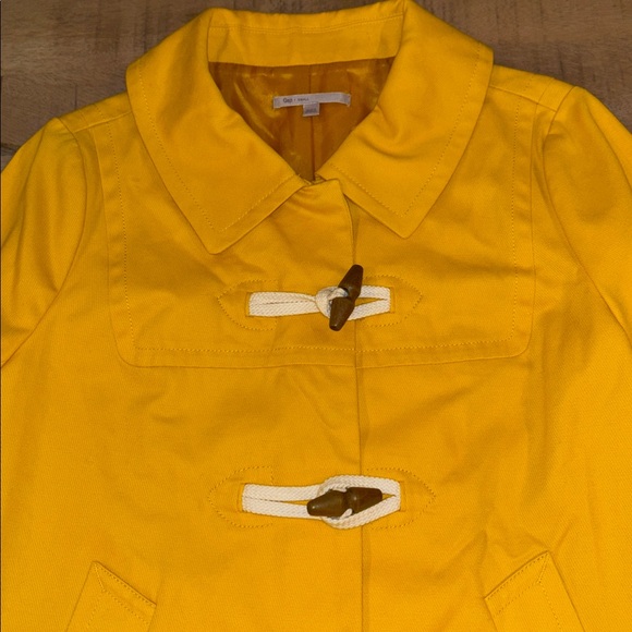 GAP Preppy Yellow Fisherman’s Peacoat Jacket Size Small - Picture 3 of 9
